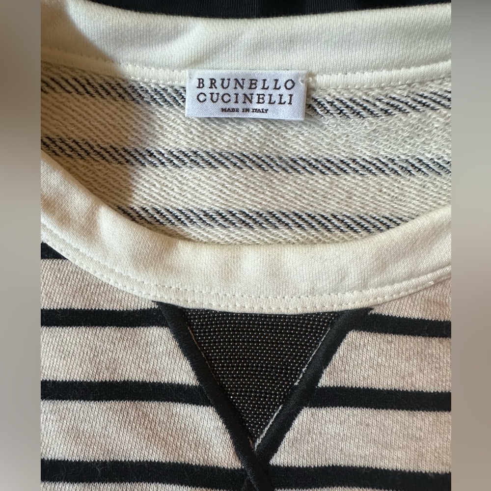 Brunello Cucinelli Cotton Monili-Beaded Sweatshirt and Shorts Set Size Small/0 - Picture 3 of 14